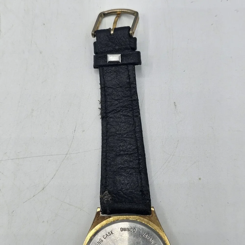 Vintage Boeing Airplane Watch On Genuine Leather Band New Battery Runs Great